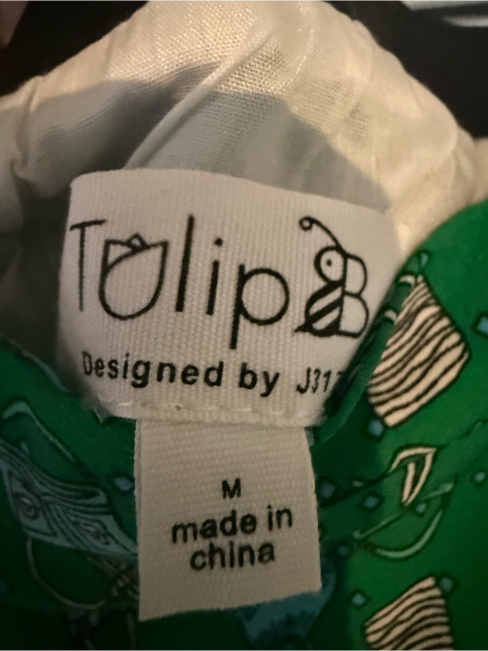 Tulip B NWT Green Novelty Handbag Print A-Line Skirt Size Medium - Picture 2 of 2